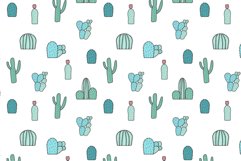 Cactus. 6 Seamless patterns. Digital paper. Product Image 7