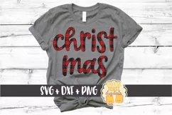 Christmas - Buffalo Plaid Christmas SVG PNG DXF Cut File Product Image 1