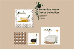 Bohemian Home Decor collection. Boho furniture clipart. Product Image 1