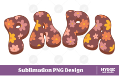 papa Png Retro Flowers Mother&#039;s Day Floral Mom Sublimation Product Image 1