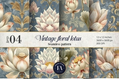 Indian heritage Lotus Pattern | Lotus botanical Florals Product Image 1