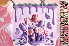 RADIANT JOY 20oz TUMBLER WRAP, 3D Flowers Product Image 1