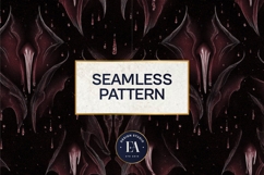 Vampire Fangs Pattern, Dark Gothic Teeth Digital Paper Product Image 3