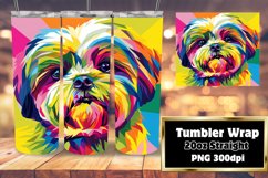 Bold Colorful Dog Tumbler Wrap 20oz Sublimation Product Image 1