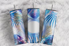 Custom Name Palm Leaves Milky Way Brush 20oz tumbler designs Product Image 1