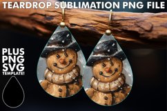 Cheerful Teardrop Earrings Design PNG, Gingerbread Man Product Image 1