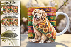 Vivid 15oz Mug Wrap Png Template , Cute Dog Product Image 1