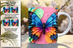 Blossoming 3D Butterfly Spring Mug Wrap Product Image 1