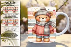 Radiant 15oz Mug Wrap Png Template , Teddy Bear Product Image 1