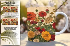 Botanical Blossom Mug Sublimation Art 11oz Product Image 1