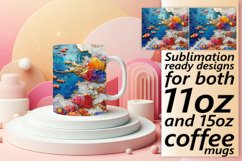 Glittery Springtime Roses Mug Wrap: Spring Sublimation Product Image 1