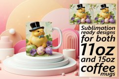 Whimsical Spring Bunny Mug Sublimation 15oz Product Image 1