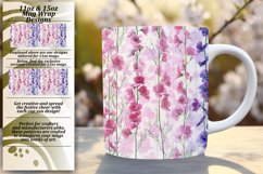 Spring Striped Flower Mug Wrap - Colorful Joy Product Image 1