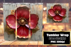 Springtime Whimsy: 3D Floral Tumbler Art Product Image 1