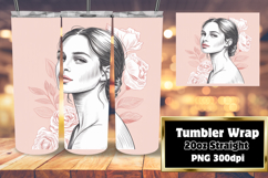 VIBRANT 20oz Tumbler Artwork for DIY , Beauty Woman Product Image 1