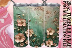 Shiny Floral Leopard Tumbler Design: Sublimation - 20oz Product Image 1