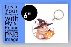 Pumpkin Animal Round Keychain PNG Product Image 1