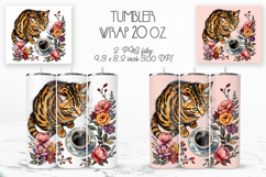 Cute cat and coffee cup straight tumbler 20oz wrap designs Product Image 1