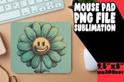 Cheerful Retro Petals: Mouse Pad Designs Art PNG Product Image 1