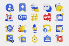 3D Social Media Icon Set Product Image 2