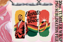 Cheerful thoughts 20oz tumbler wrap, Juneteenth Product Image 1