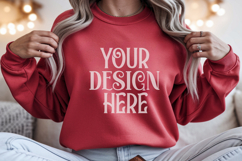 Christmas Gildan 18000 Heliconia Crewneck Sweatshirt Mockup Product Image 1