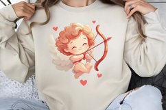Cute Watercolor Valentines Day Clipart PNG Product Image 1