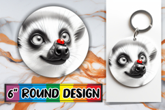 Radiant Round Car Coaster Sublimation, Cute Animals Product Image 1