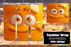 Cute 3D Emoji Tumbler Wrap - Cartoon Design Product Image 1