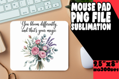 Blissful Mouse Pad Sublimation Ideas, Girl Quote Product Image 1