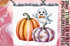 Enchanted Journeys 20oz tumbler wrap, Pumpkin Watercolor Product Image 1