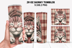Cat Skinny Tumbler 20oz Wrap Design, Animal Tumbler Wrap Product Image 1