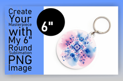 Playful Circle Design Keychain Artwork , Watercolor Patter Product Image 1
