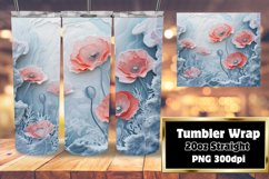 3D Flower Hole Wrap for 20oz Tumblers - Sublimation Design Product Image 1