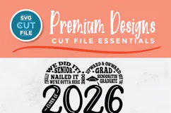 Class of 2026 svg, cute 2026 grad svg, 2026 graduate seniors Product Image 6