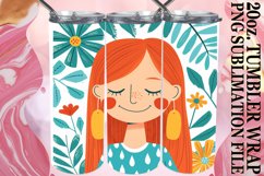 Lovely Floral Tumbler Wrap with Watercolor Design 20oz Product Image 1