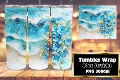 Tumbler Wrap Sublimation 20oz Design Colorful Flowers Product Image 1