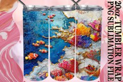 Mosaic Magic: Gilded Radiant Tumbler 20oz Product Image 1