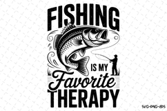 Fishing is my favorite therapy svg | Fishing Svg | Svg Product Image 1