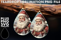 Colorful Teardrop Earrings Art PNG, Christmas Product Image 1