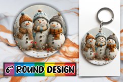 Holiday Round Design Keychain Gingerbread Man Art Product Image 1