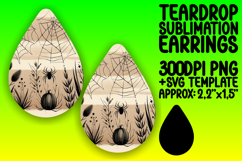 Chic Teardrop Earrings Template Art , Halloween Product Image 1
