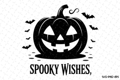 Spooky Wishes Svg | Halloween Svg | Svg Cut Files Product Image 1
