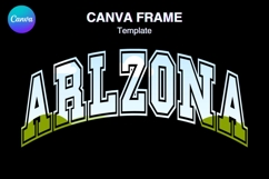 USA States Name CANVA FRAME ARLZONA Varsity Shirt Design Product Image 1