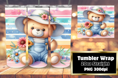 Sublimation Graphics for 20oz Tumbler , Teddy Bear Product Image 1