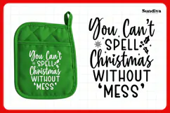 Christmas Pot Holder Quote SVG | Christmas Without Mess Product Image 3