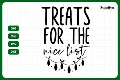 Christmas Treat Bag Quote SVG | Treats for the Nice List Product Image 3