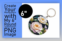 Charming Circle Design Sublimation PNG , Flowers Product Image 1