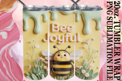 Luminous Days 20oz tumbler wrap, Bee Quote Product Image 1