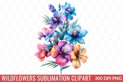 Wildflowers Sublimation Clipart Product Image 1